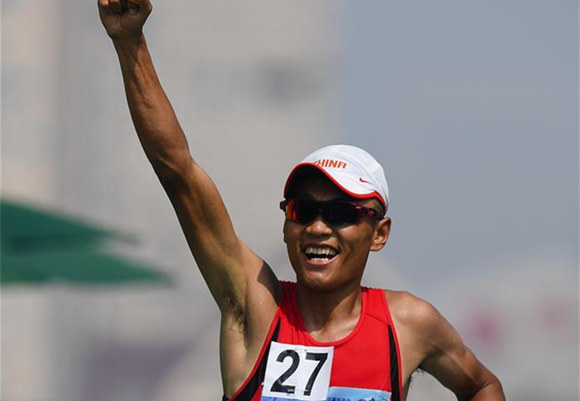 高清組圖：全運會田徑男子50公里競走個人賽，內蒙古選手徐發光奪冠