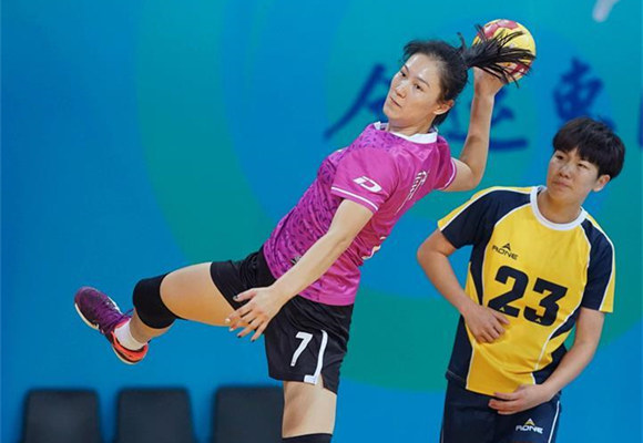 高清組圖：全運會手球女子手球決賽（名次賽）：新疆勝天津