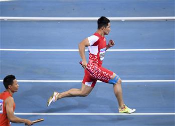 高清组图：全运会男子4×100米接力，京浙鄂粤队夺冠