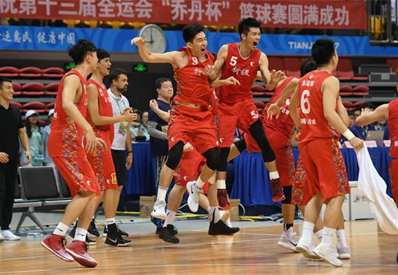 高清組圖：全運會籃球男子成年組準決賽，新疆勝廣東