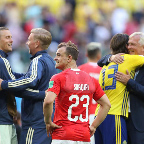 瑞典隊淘汰瑞士隊晉級八強