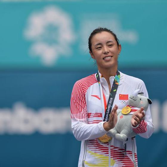 亚运会网球——女子单打决赛颁奖仪式