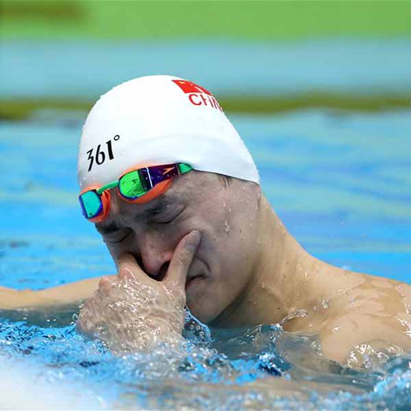 男子1500米自由泳決賽：孫楊奪冠