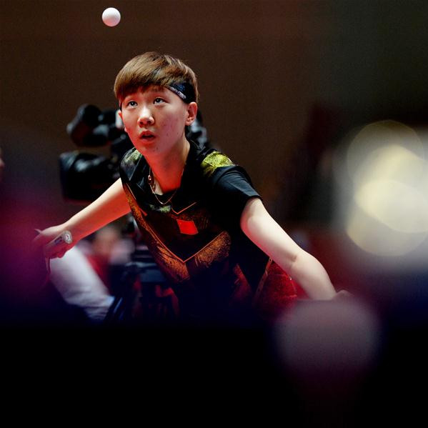 亚运会乒乓球——女子团体小组赛：中国胜印度