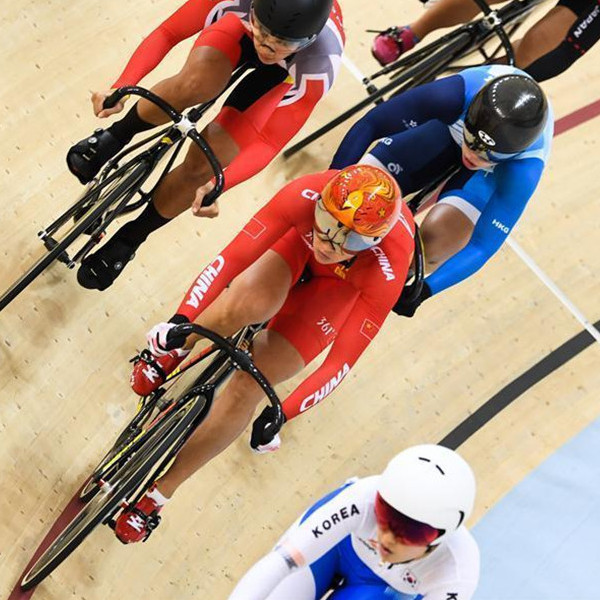 亚运会场地自行车——钟天使、林俊红晋级女子凯琳赛第二轮
