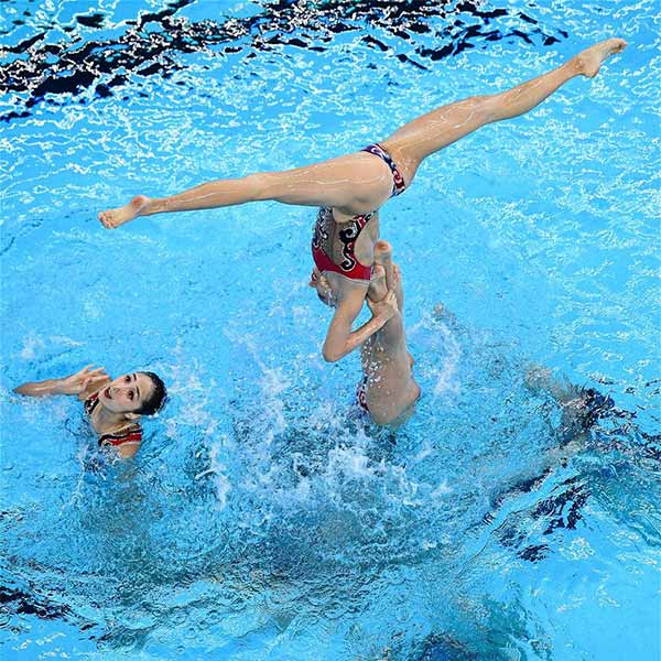 花樣游泳女子集體：中國隊奪冠