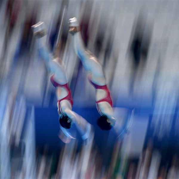 跳水女子双人三米板：中国选手昌雅妮/施廷懋夺冠