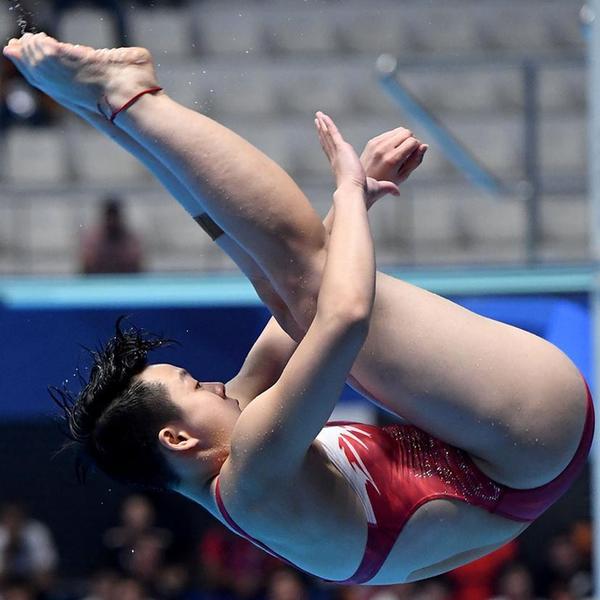 跳水女子1米板：中国选手陈艺文获得亚军