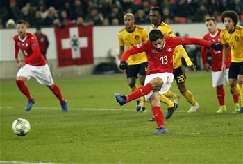 欧洲国家联赛：瑞士胜比利时