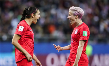 女足世界杯F组：美国队大胜泰国队