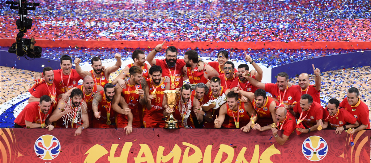 篮球世界杯决赛：西班牙队夺冠