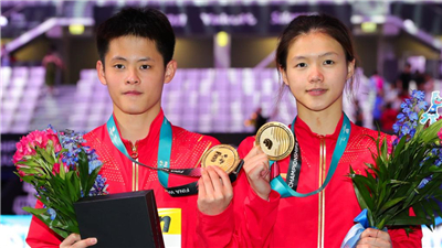 游泳世锦赛：林珊/朱子锋获混双3米板冠军