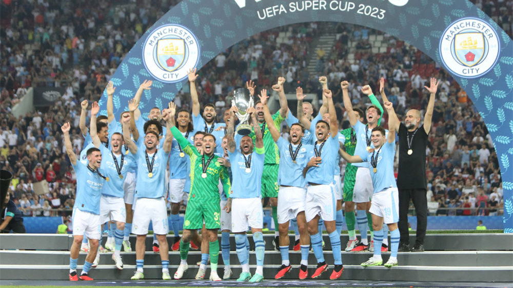 曼城点球大战击败塞维利亚 首夺欧洲超级杯冠军