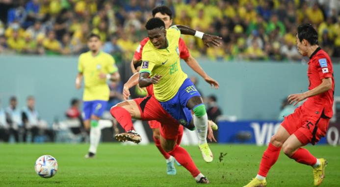 卡塔尔世界杯|巴西队4：1击败韩国队挺进八强