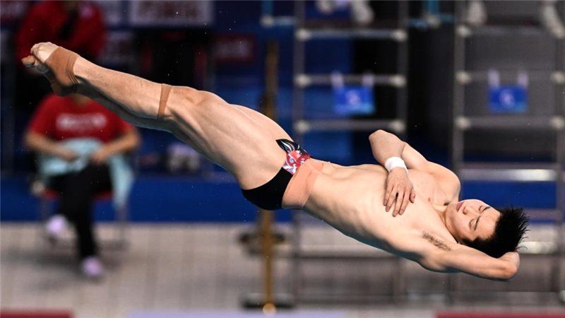 跳水——游泳世锦赛选拔赛：男子3米跳板赛况